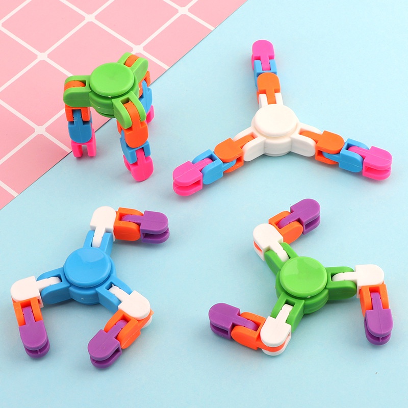 Hand Fidget Spinner Warna Acak Untuk Membantu Fokus Dan Anti Stres