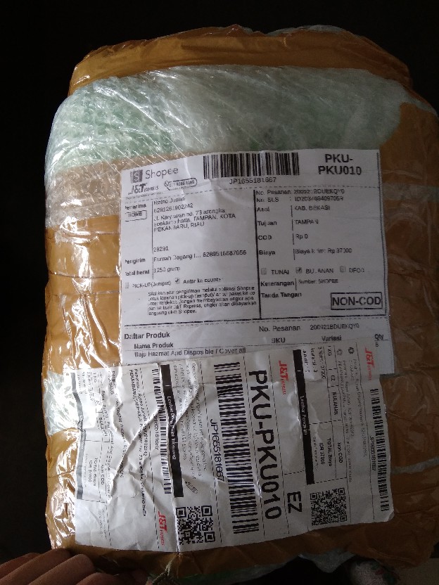 Baju Hazmat Apd Disposible / Cover All