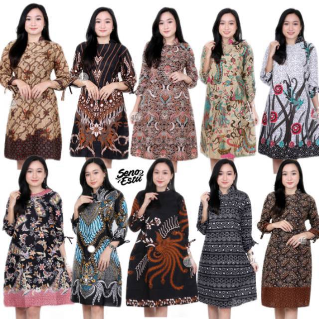 PROMO Terlaris SERUT GENES JELITA TUNIC NAVBOR YELBOR WHITBOR CREAMBOR TUNIK BATIK MODERN HRB030 S.E