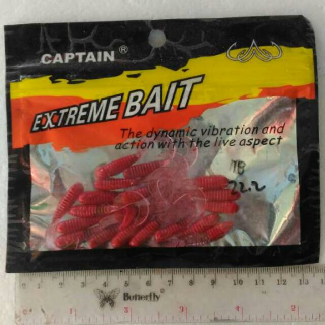 CAPTAIN EXTREME BAIT WORM Umpan ikan bentuk cacing karet soft lure