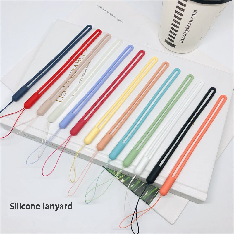 Silicone Cell Phone Lanyard for Iphone Samsung Phone Wrist Straps Keychain Camera Strap Id Card Usb Hanging Rope - PD