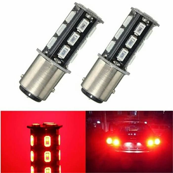 Lampu LED Rem Diam Stop Lamp 1157 Manteng Still Diam 18 Mata Motor Mobil