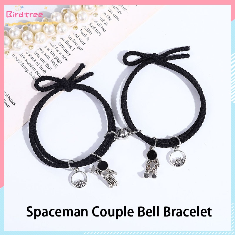 [✅COD]Gelang Couple Magnet Astronot Desain 2 Pcs Gelang Tali Karet Magnet Untuk Pria Dan Wanita Gela
