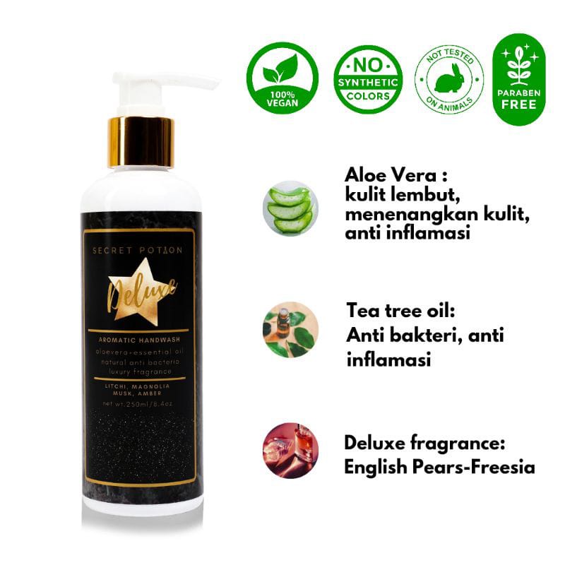 Secret Potion Aromatic Hand Wash Sabun Cuci Tangan 250ml Deluxe Fragrance