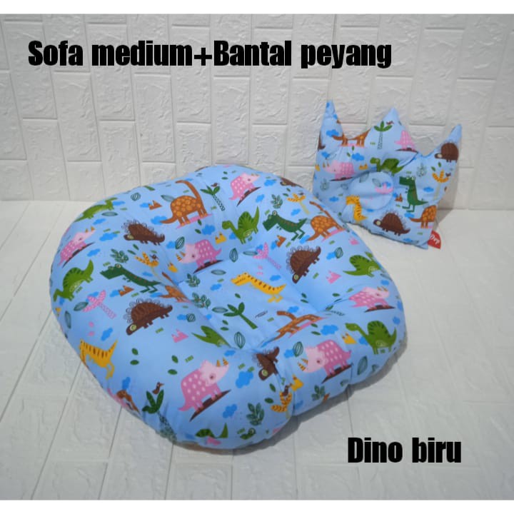 Sofa bayi medium 2 in 1 plus Bantal peyang