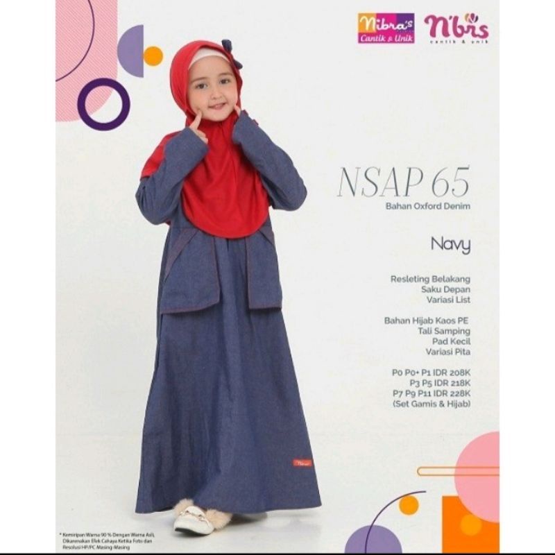 Gamis Nibras anak (baby) perempuan