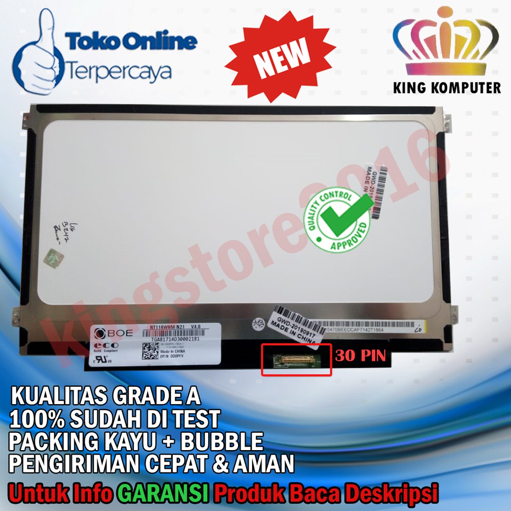 Led Laptop Slim 11.6&quot; 30 pin KUPING PINGGIR