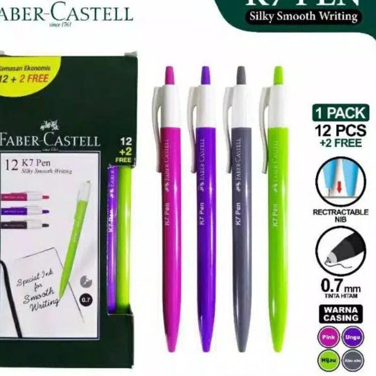 

Best Discount Pulpen K7 Faber Castell (1 lusin bonus 2 pcs)