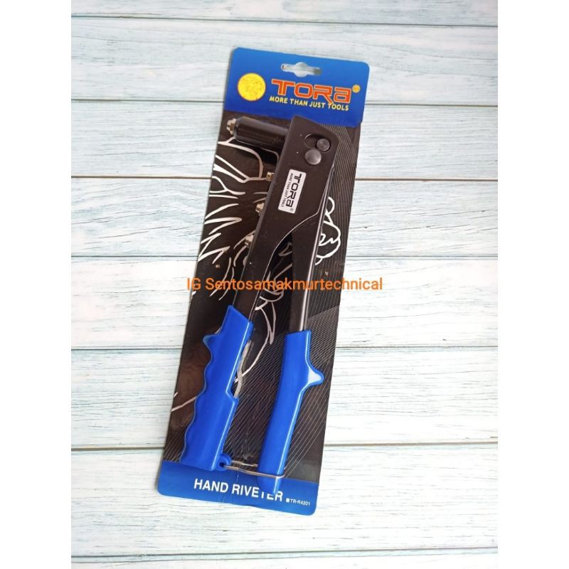 TORA TR R4201 Hand Riverter Riveter Tang Rivet Rifet Black Body Hitam