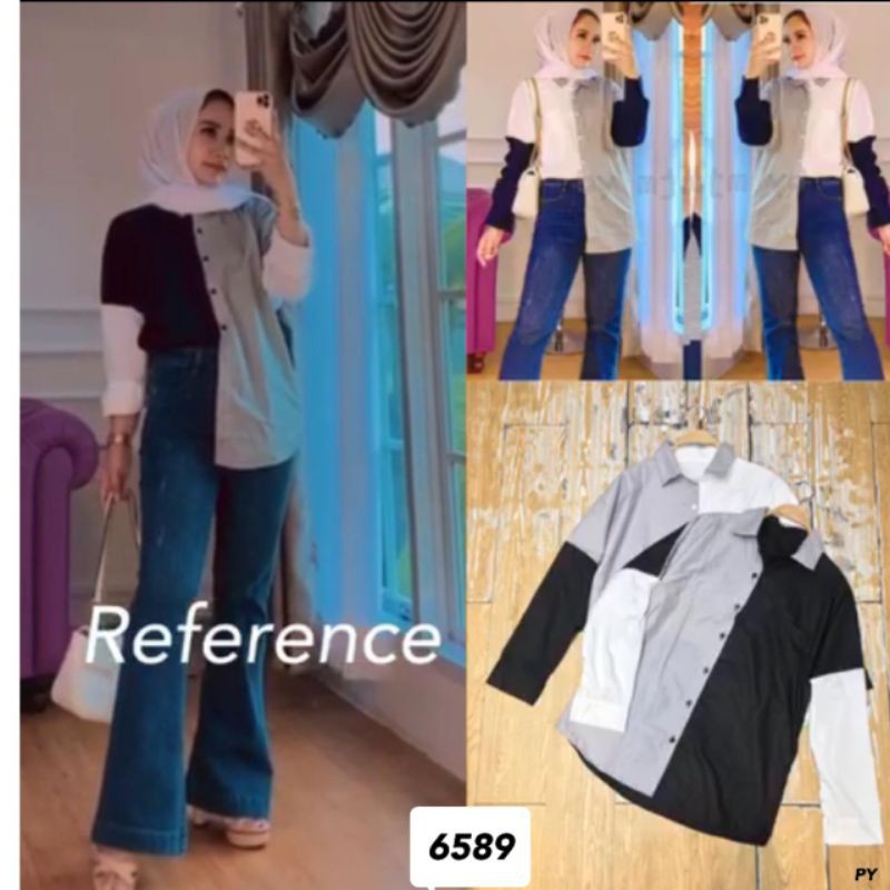 Kemeja katun import 6589