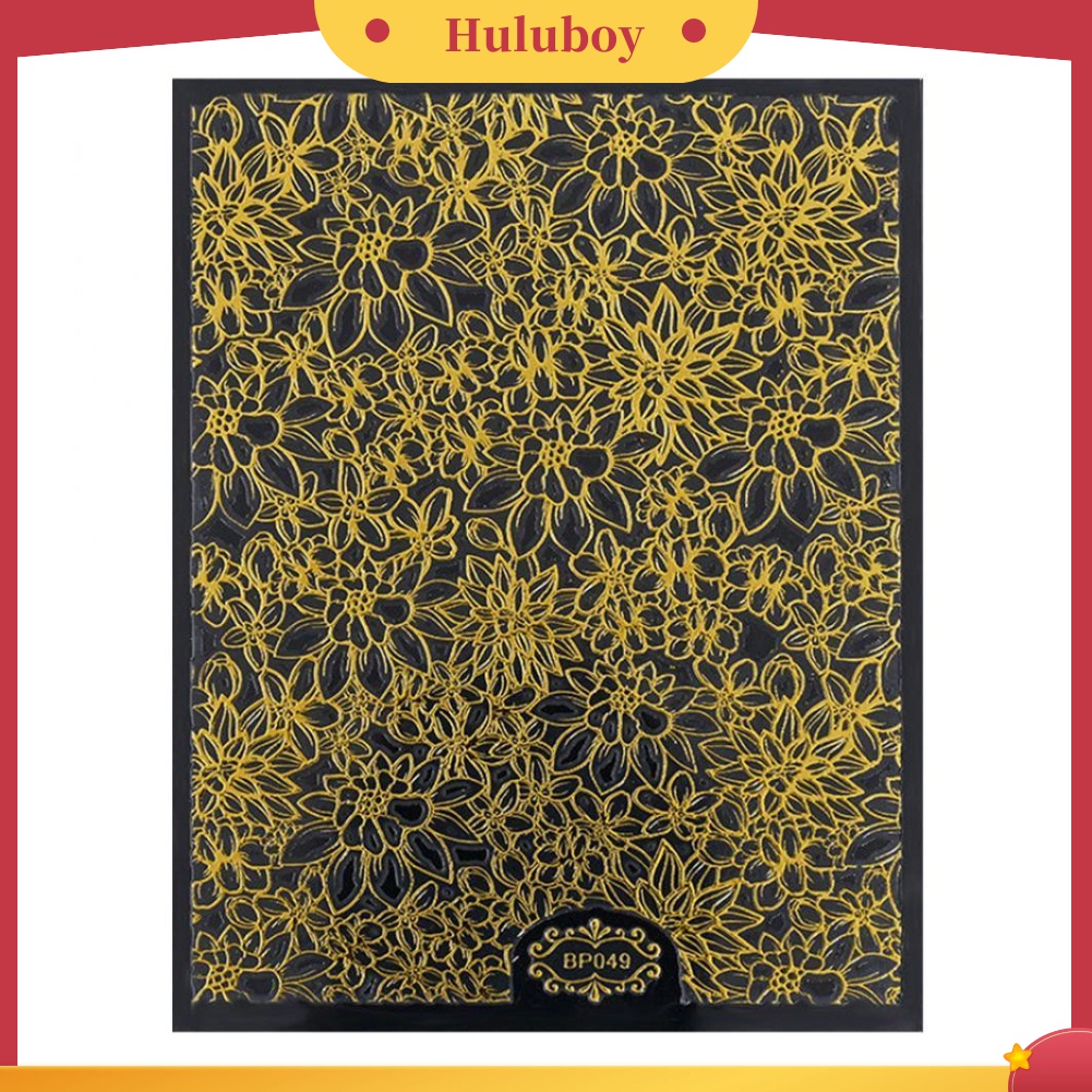 Huluboy Huluboy♡ Stiker Kuku 3D Motif Bunga Mekar Untuk Dekorasi Nail Art DIY