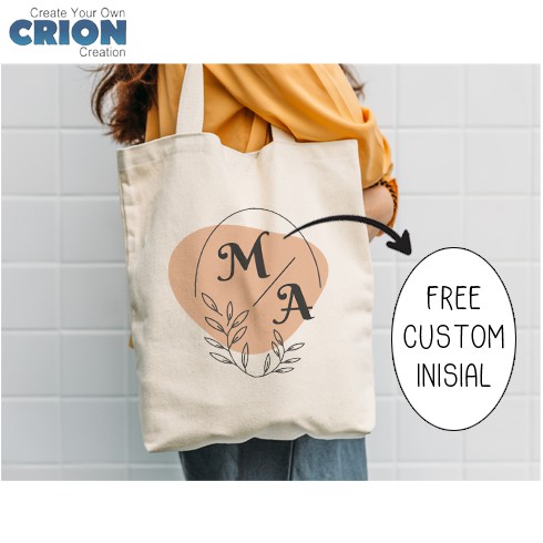 Totebag Blacu - Bisa Custom Nama - Kado/Souvenir Pernikahan - By Crion