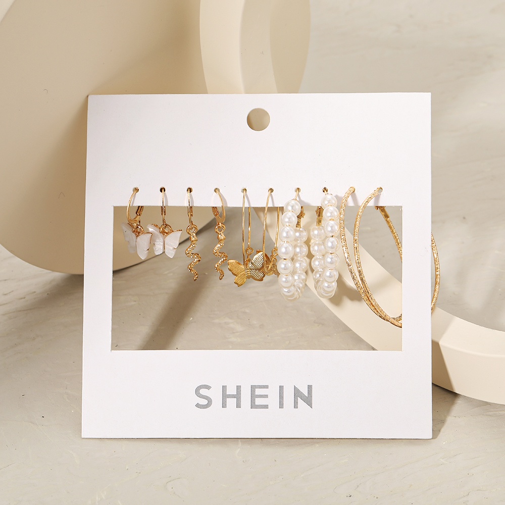 YEEZII 5 Pairs Korean Fashion Earrings Set Gold Stud Earring Women Jewelry Set Accessories