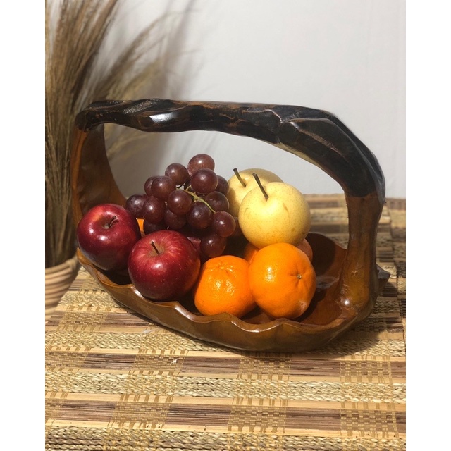 Keranjang / Tempah buah kayu jati asli.