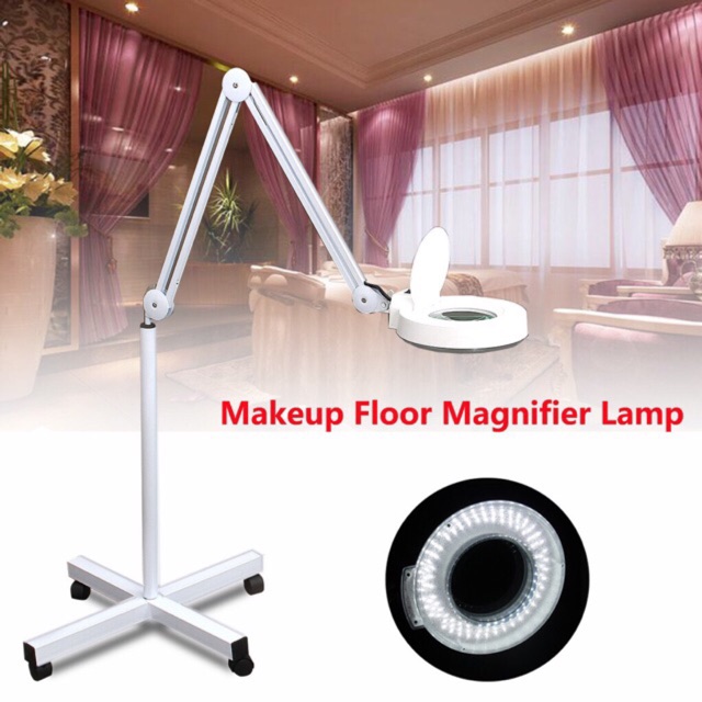 Magnifying LED Lamp Lampu facial 4 roda Lampu sulam alis tatto eyeliner