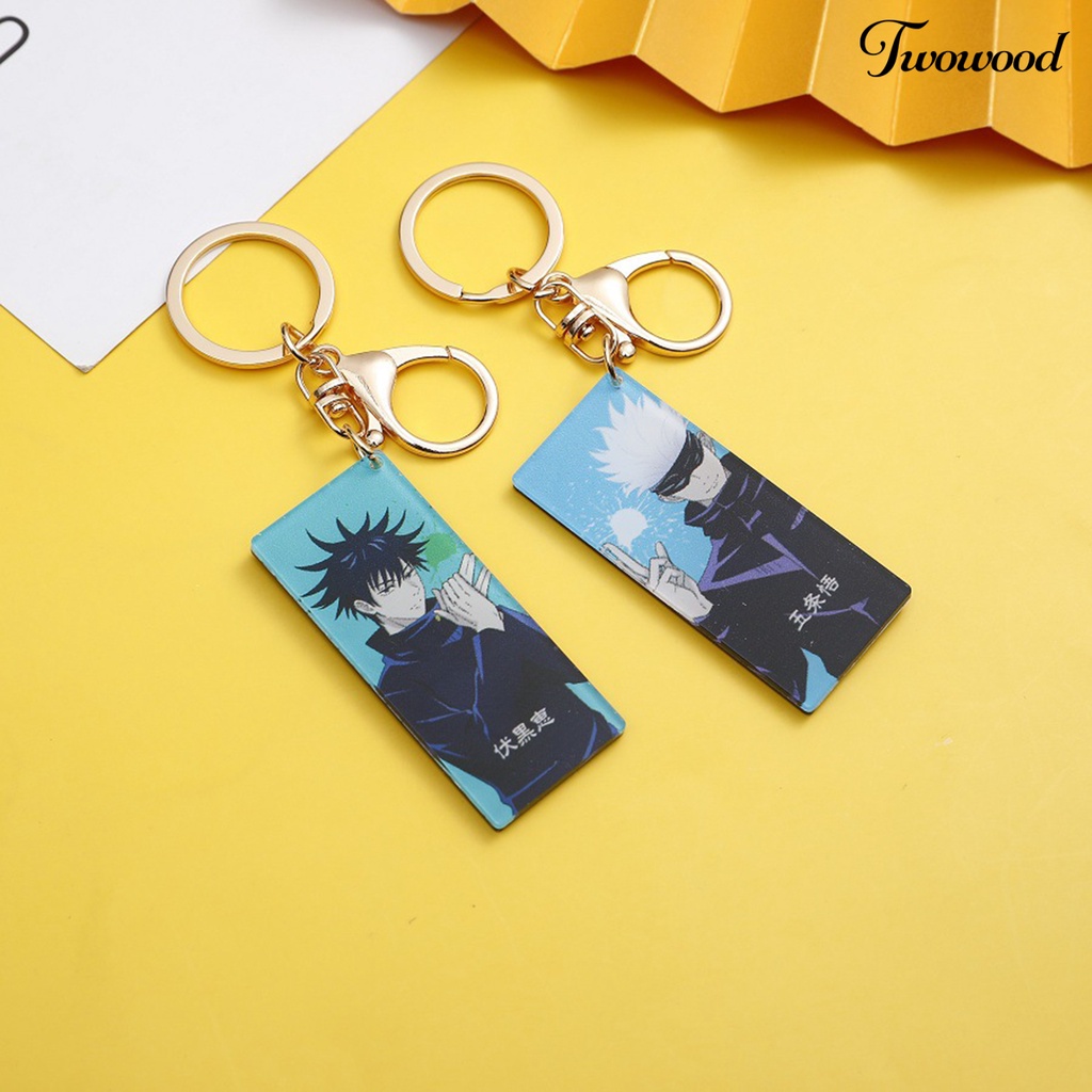 Gantungan Kunci Motif Print Kartun Anime Jujutsu Kaisen Bahan Akrilik Untuk Hadiah