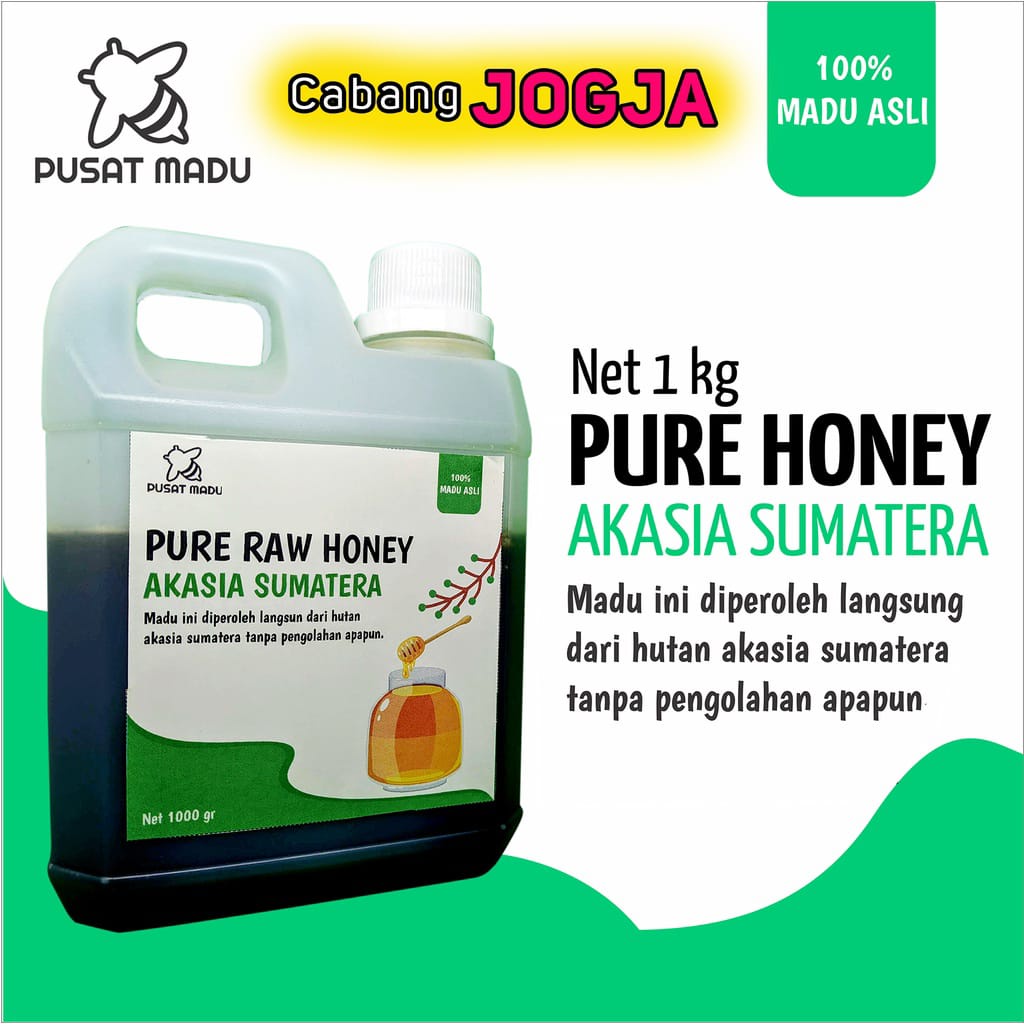 MADU ASLI 100% MADU MENTAH ASLI 1KG - NEKTAR KOPI - AKASIA - MULTIFLORA - MADU HUTAN HITAM - PURE RAW HONEY