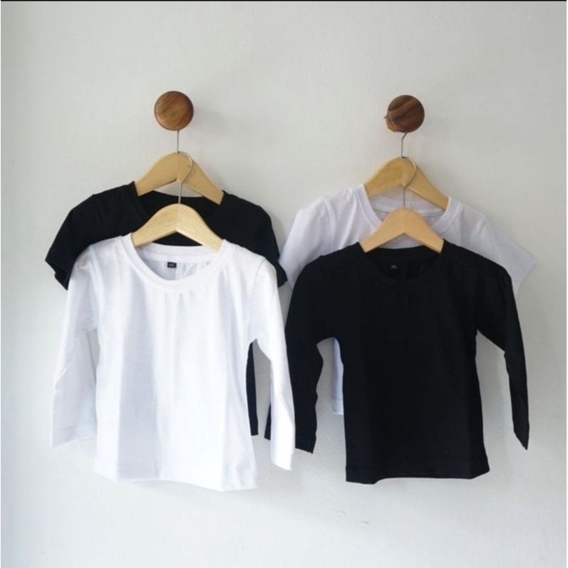 Inner kaos polos daleman putih hitam panjang pendek