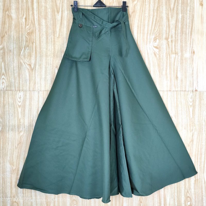 Kulot bahan Toyobo / kulot payung lebar kantong depan