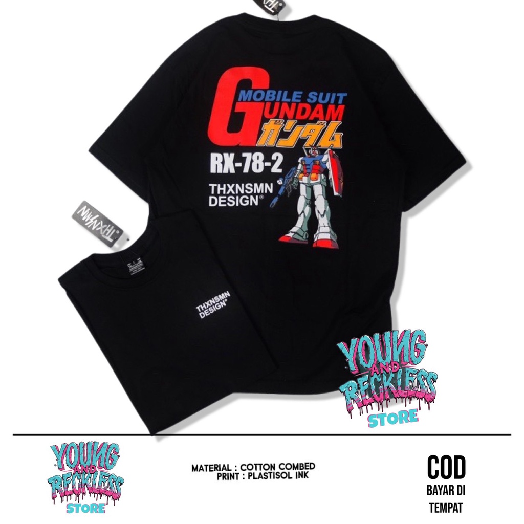 BAYAR DI TEMPAT KAOS THANKSINSOMNIA GUNDAM HITAM / THANKSINSOMNIA / KAOS DISTRO / KAOS DISTRO PRIA