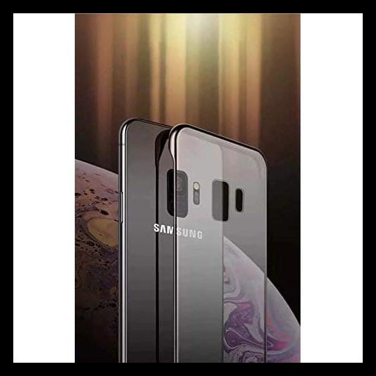 Samsung S8 Case Frameless Transparant Stand Ring Casing - Merah