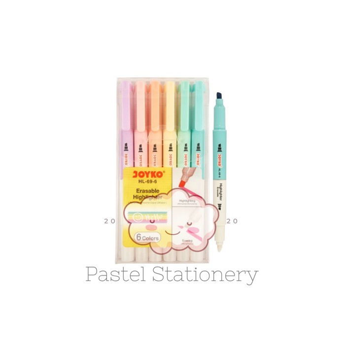 

Erasable Highlighter Pastel Set - Penanda Dapat Dihapus Joyko HL-69-6
