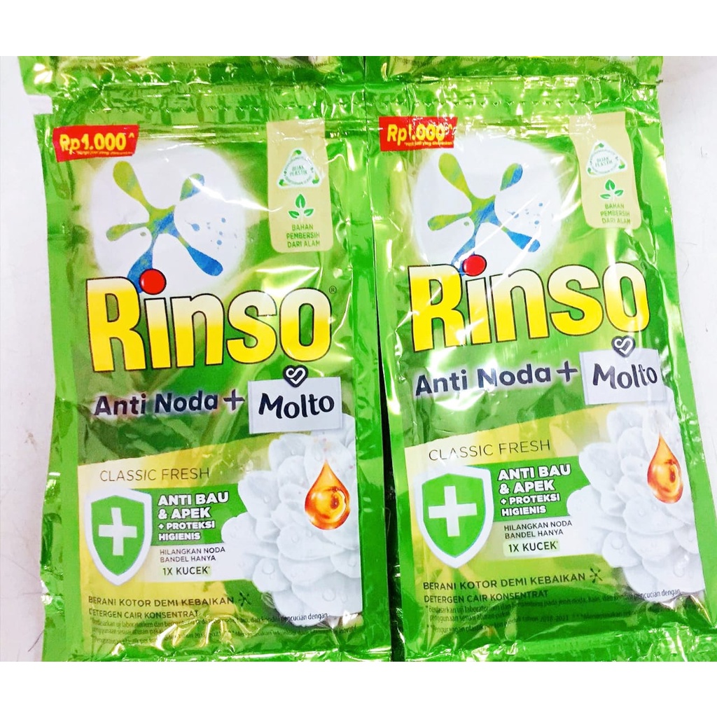 PROMO Brand | Rinso Anti Noda Molto Cair Renceng - 6 Sachet x 42 ml | Bisa 1 Sachet