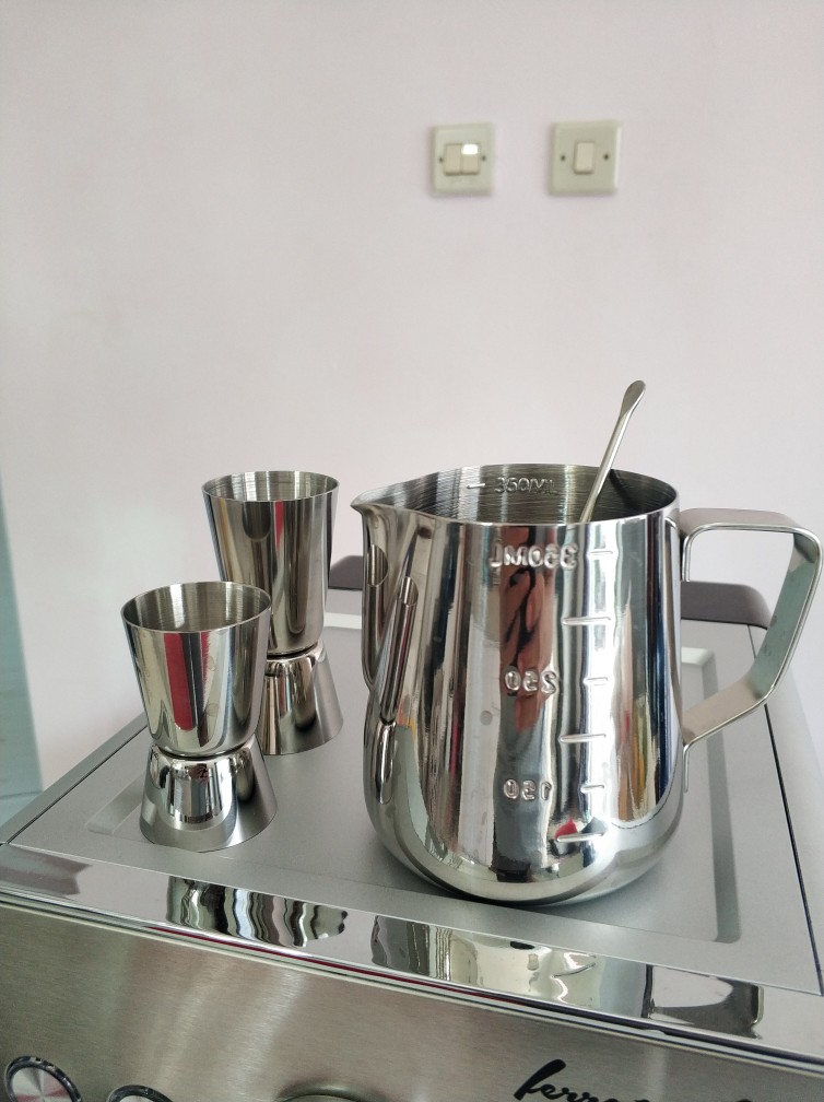 Milk Jug Milk Pitcher Latte Jug Stainless Steel Skala 350ml