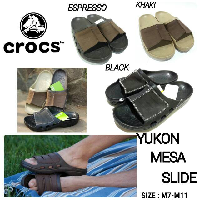 Sandal Crocs Man Yukon Mesa Slide Murah Baru Sandal Selop