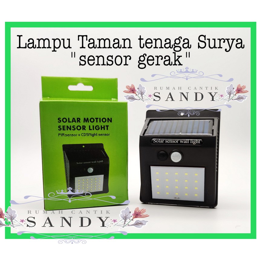 Lampu Taman Tembok Sensor Solar Tenaga Matahari Surya Outdoor 20 LED