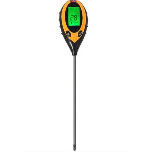 DIGITAL SOIL ANALYZER TESTER METER ALAT UKUR PH TANAH 4 IN 1 BONUS BATERAI