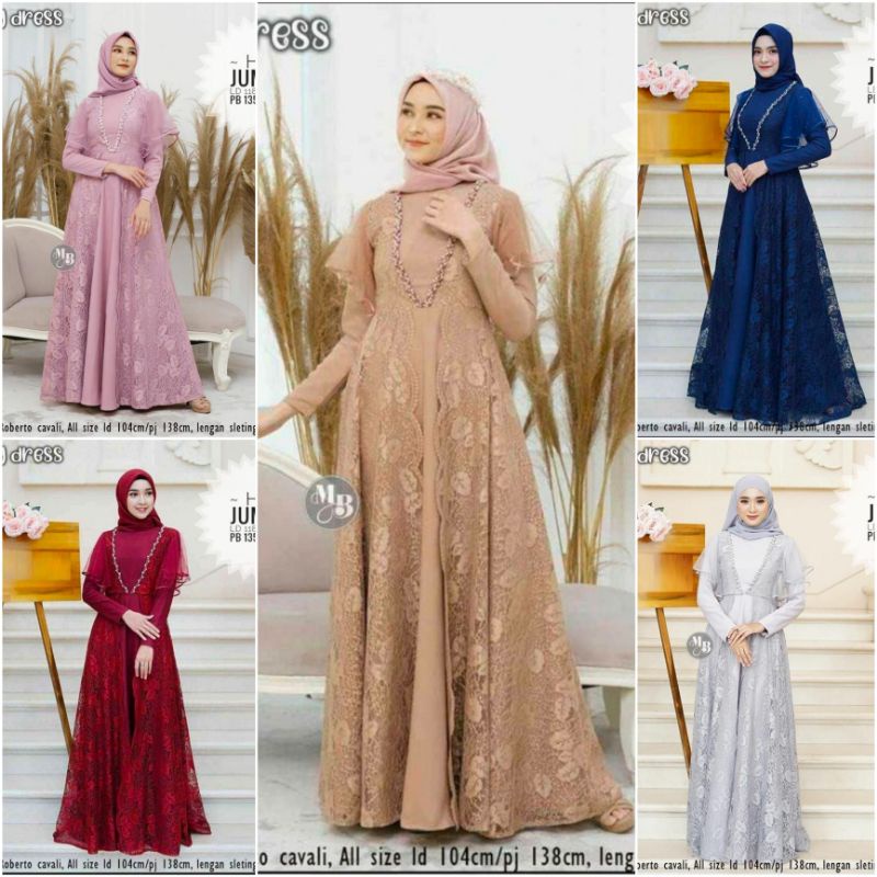 HARMONY DRESS / GAMIS BROKAT HARMONI / DRESS MUSLIM BROKAT