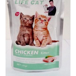 MAKANAN BASAH LIFE CAT POUCH 85gr/lifecat wet food