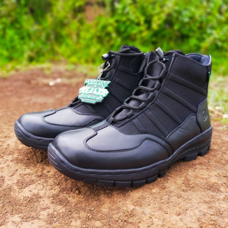 SEPATU PDL NINJA PENDEK BAHAN KULIT SAPI ASLI MERK MARCHAZ SEPATU PDL DINAS LAPANGAN TNI POLRI SECURITY SATPAM SEPATU PDL POLANTAS MODEL TERBARU