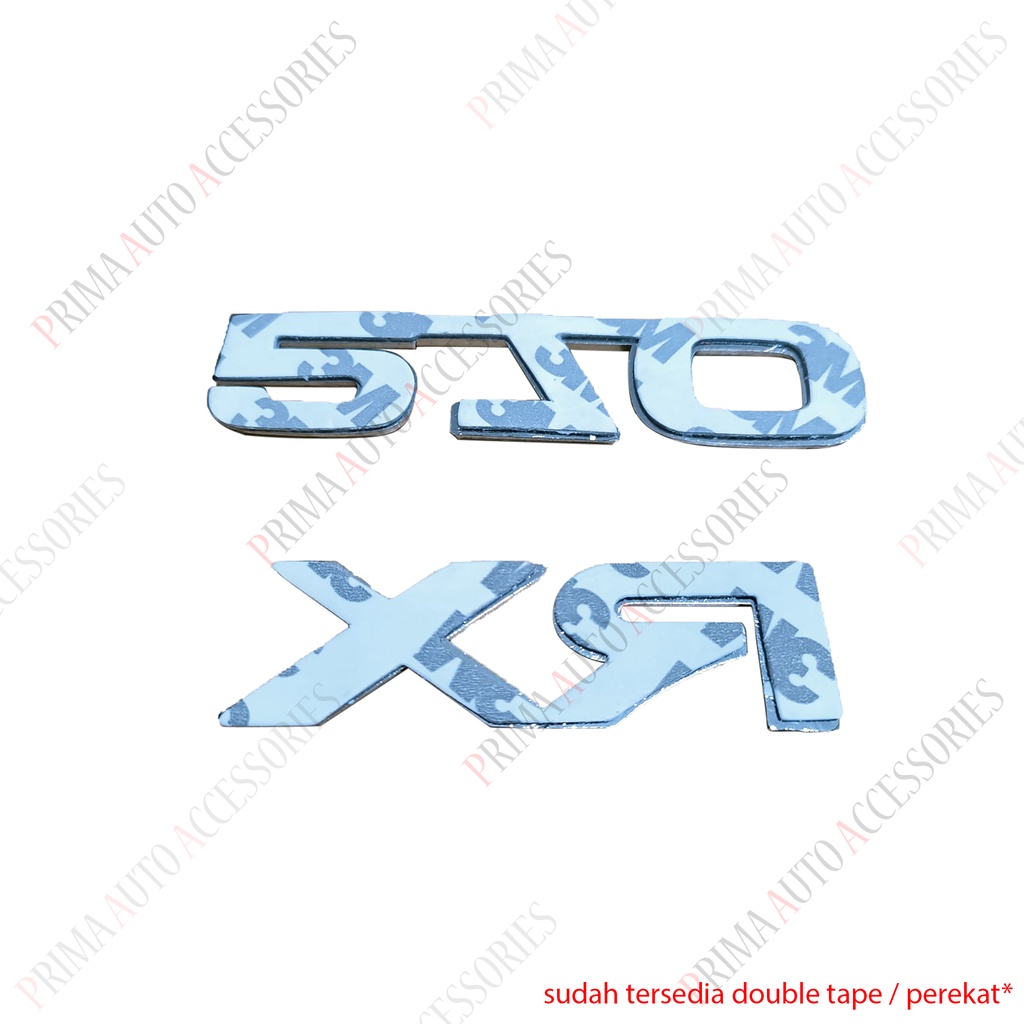 Emblem Mobil Tulisan RX 270 Chrome