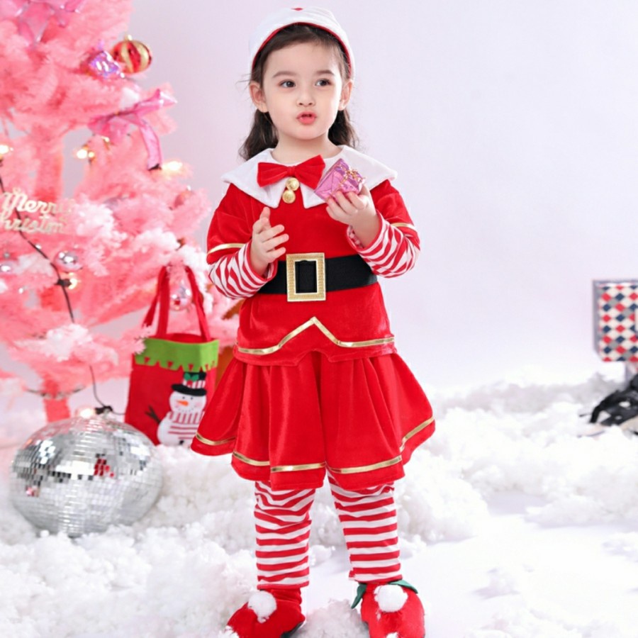 Santa costume kids christmas costume kostum natal anak santa claus