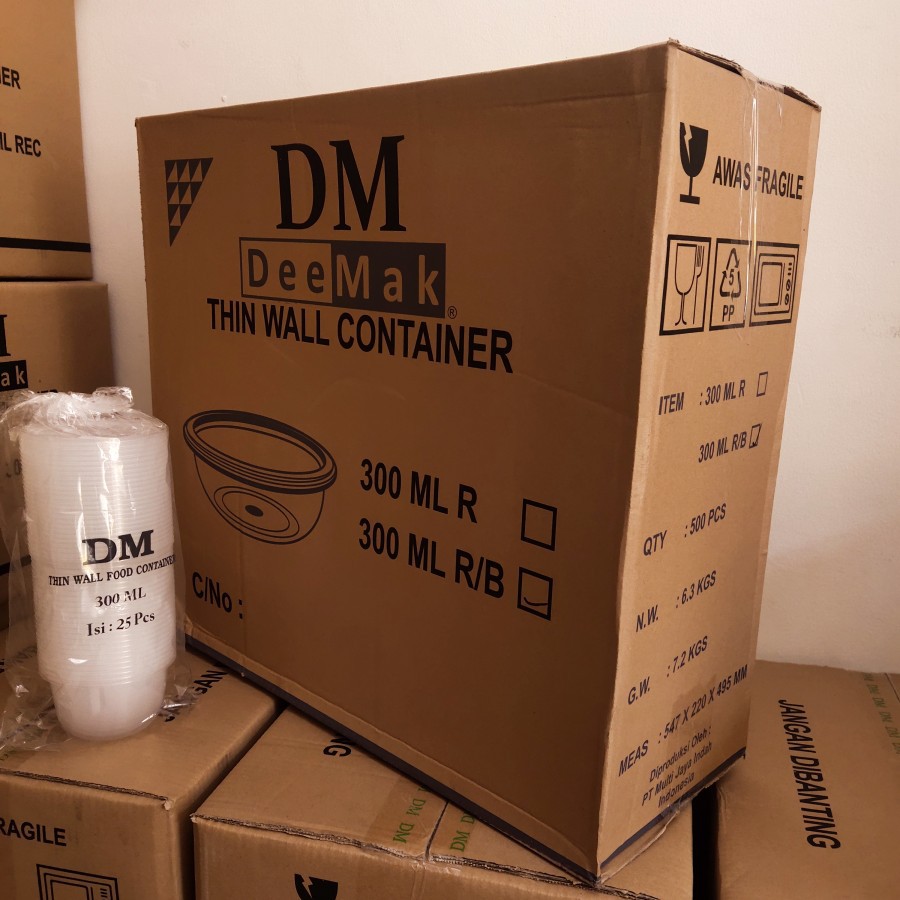 THINWALL DM MANGKOK BULAT 300 ML RB - 300ML ROUND BULAT - ISI 500 SET