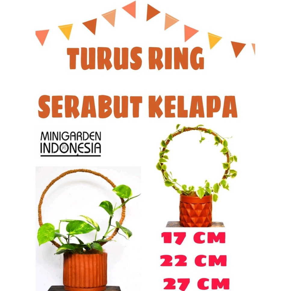 TURUS RING SABUT KELAPA PENYANGGA TANAMAN RAMBAT BULAT MELINGKAR