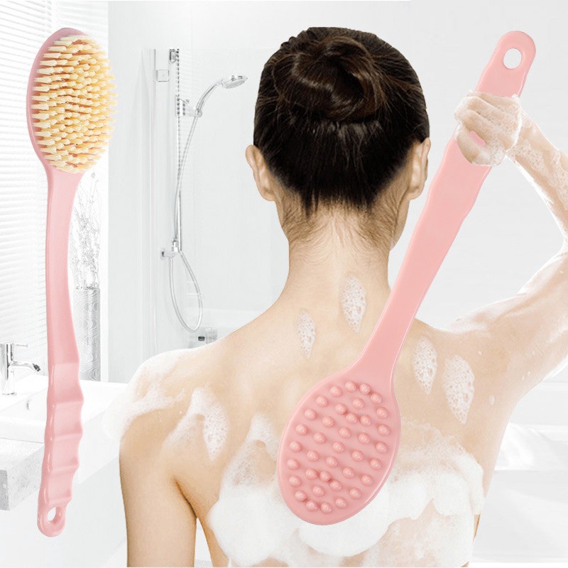 Banting Harga Bath Shower Body Back Brush Scrubber Massager Long Handled rp8Oj1uj8OWyX