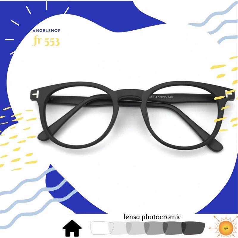 FRAME KACAMATA 553 TOMMI ANTIRADIASI SUPERSIN PHOTOCROMIC ATAU BLUERAY