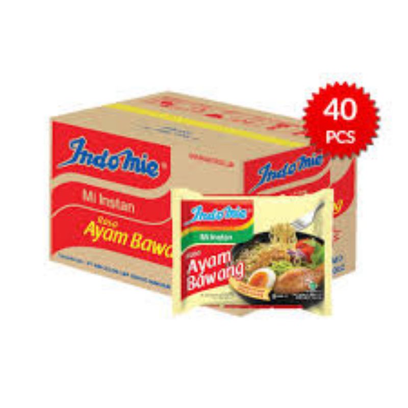 

Indomie ayam bawang 1 Dus (isi 40pc)/kari/soto/spesial