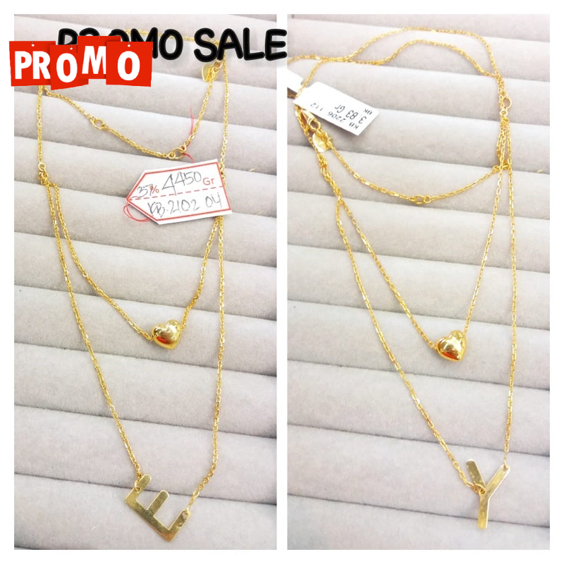 KALUNG HURUF ALPHABET KADAR 375/8K PROMO TERMURAH