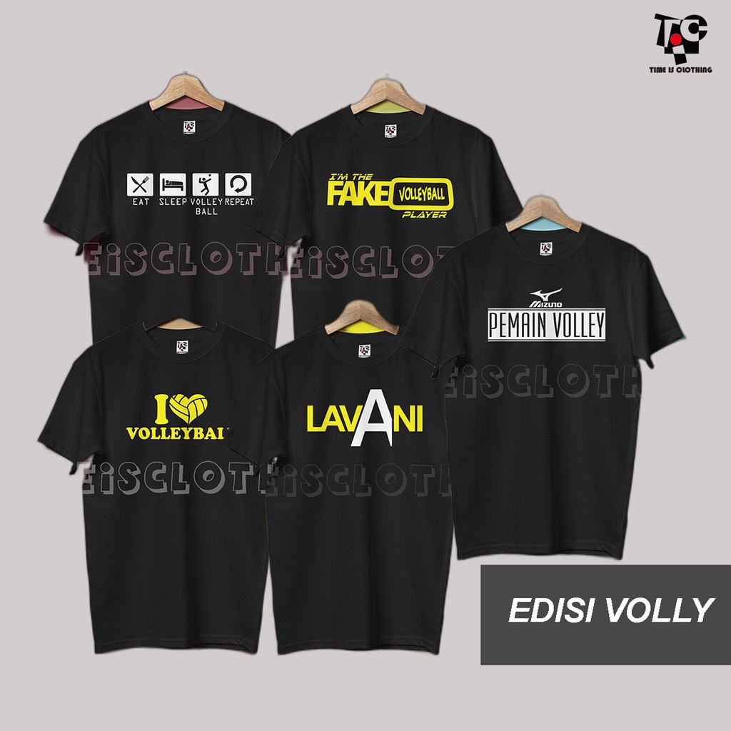 KAOS DISTRO volly ball lavani combed 30s