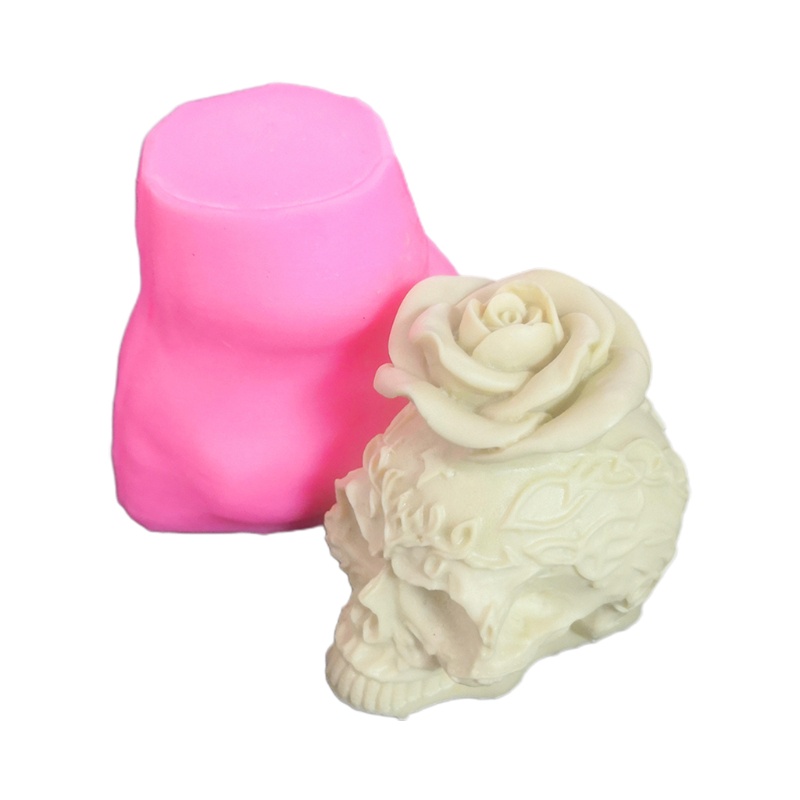 SIY  Flower Skull Silicone Mold Resin Epoxy Casting Making DIY Soap Candle Jewelry