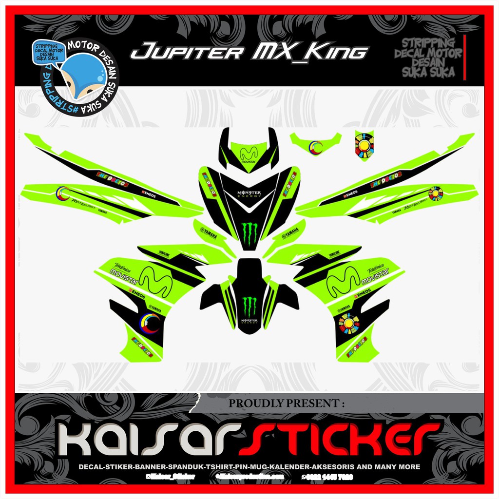 Decal Sticker Motor full body Stiker Yamaha Mx King 150 HIJAU 1