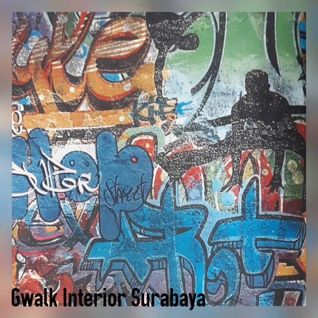 WALLPAPER DINDING SALE - VINYL (MOTIF GRAFITI 1)