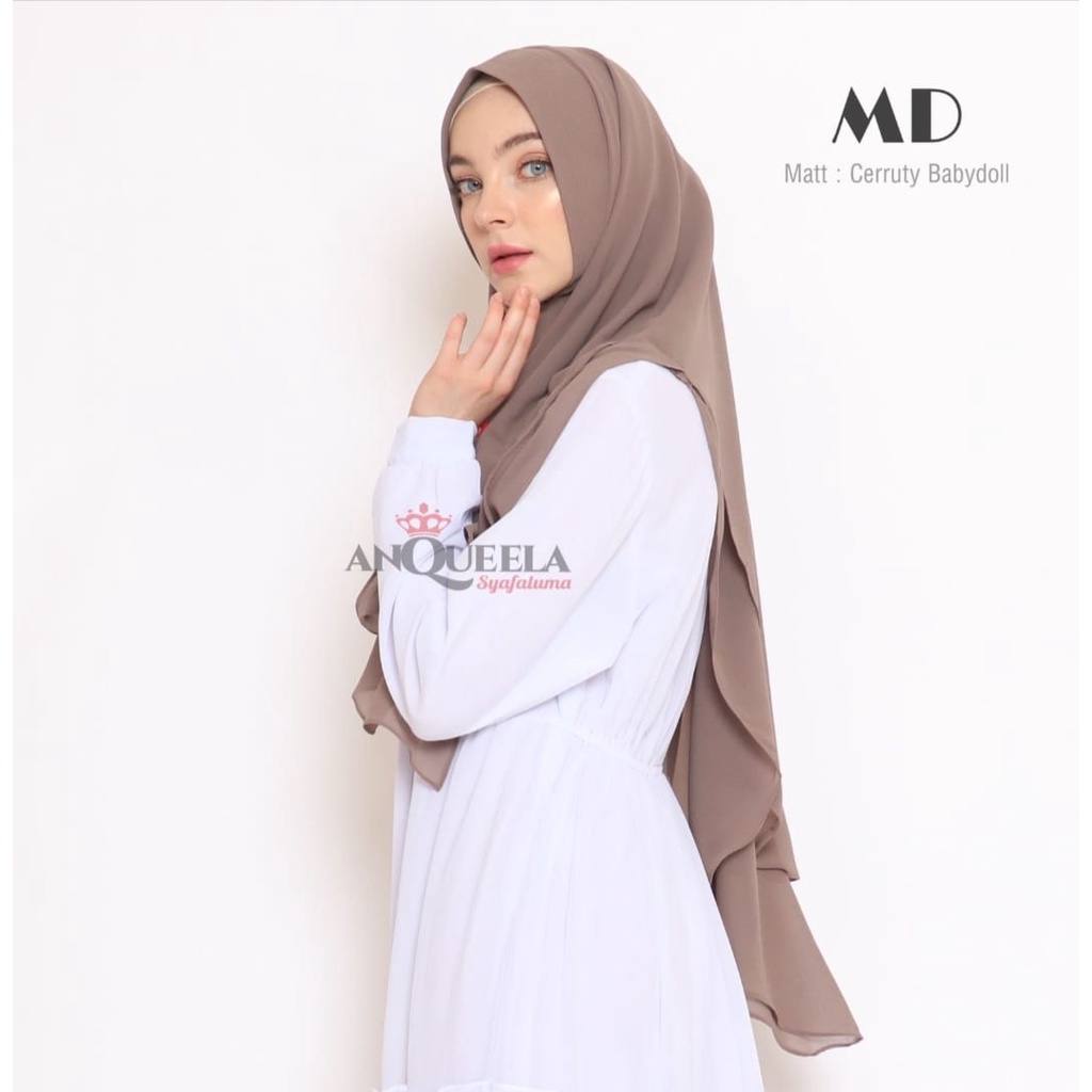 Hijab Instan Khimar MD 2 layer Ceruty Ori Anquella Hijab