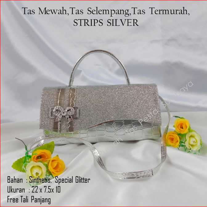 Tas Mewah,Tas Selempang,Tas Termurah,STRIPS SILVER