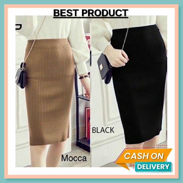 Rok Wanita Korea Span Keren Skirt Cod Terbaru Dewasa Cewek Spandek Remaja Kekinian Natal Murah Rok S