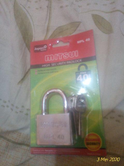 Gembok 40mm Leher Pendek Stainless